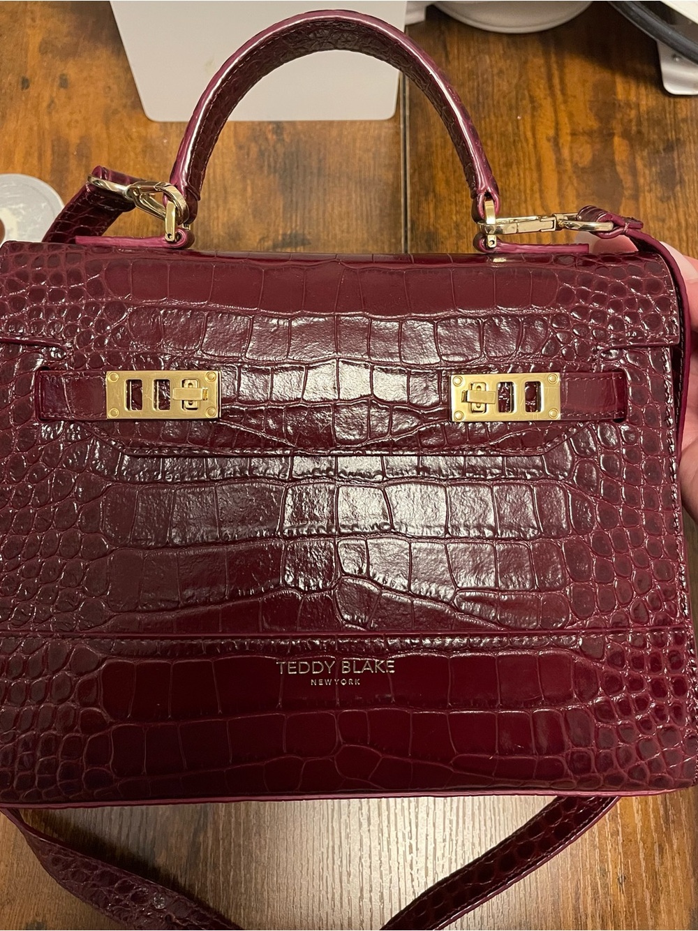 TEDDY BLAKE KIM CROCO 11 BORDEAUX - Picture 2 of 12